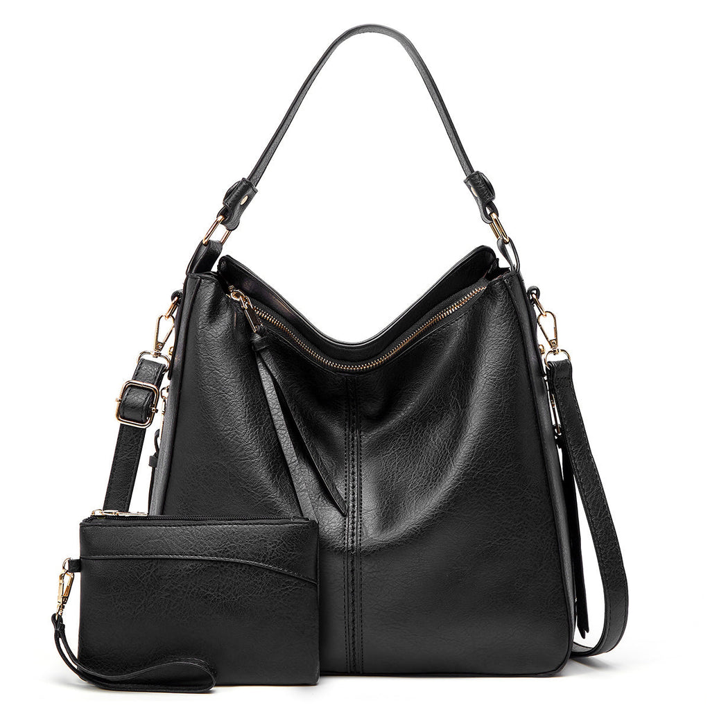 Premium Leather Hobo Anti-Theft Handbag + FREE Pouch Wallet