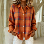 Anna | Plaid Knit Cardigan