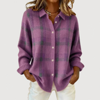 Anna | Plaid Knit Cardigan
