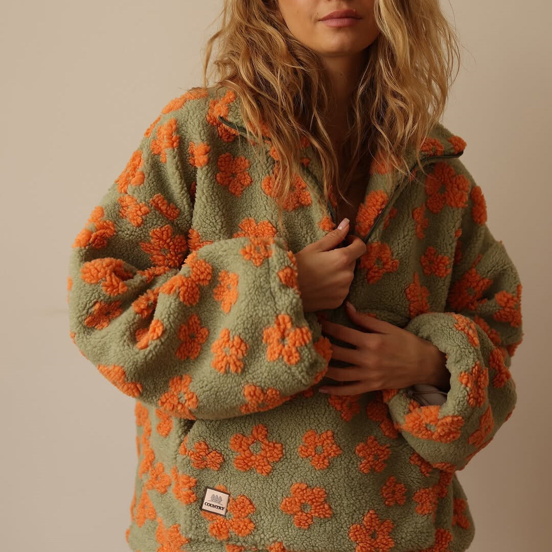 Daisy - Floral Fleece Jumper — view 5