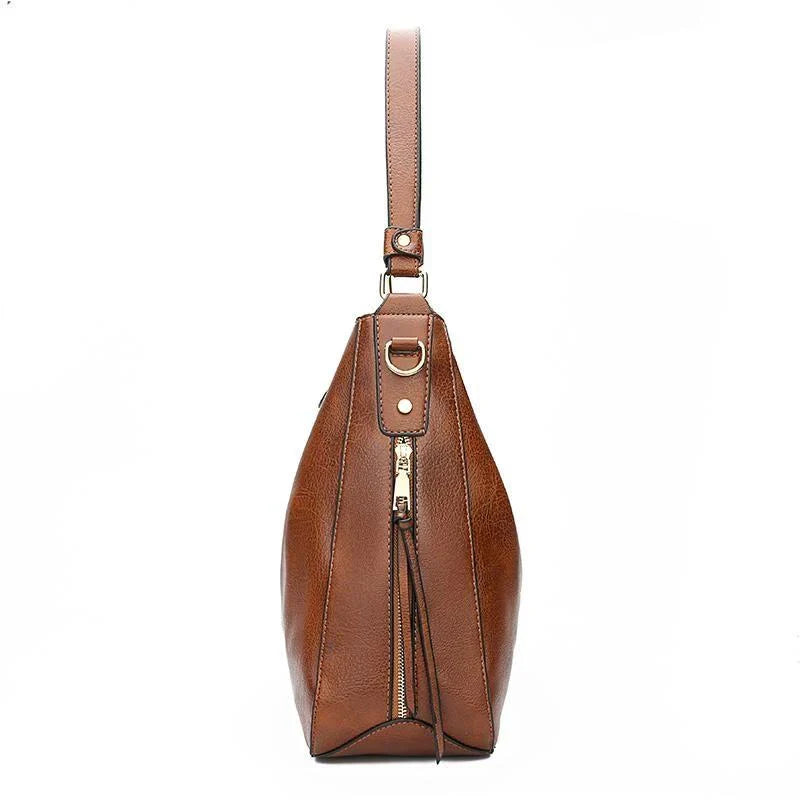 Premium Leather Hobo Anti-Theft Handbag + FREE Pouch Wallet