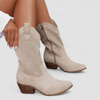 Quinn | Perforated Western Boots