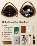 Premium Leather Hobo Anti-Theft Handbag + FREE Pouch Wallet