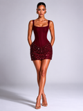 Veloura Crystal Mini Dress