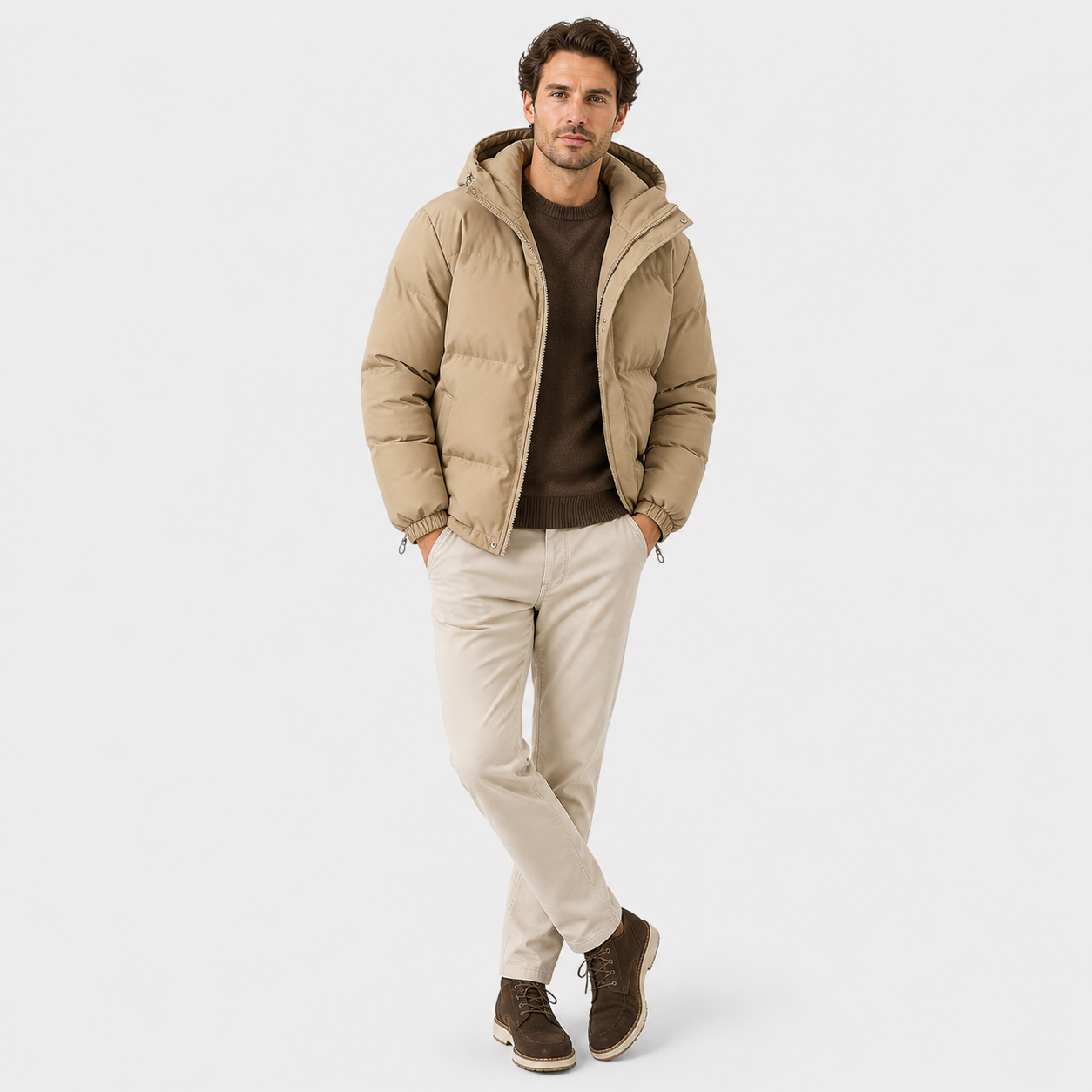 Unisex Hooded Cotton Puffer Jacket