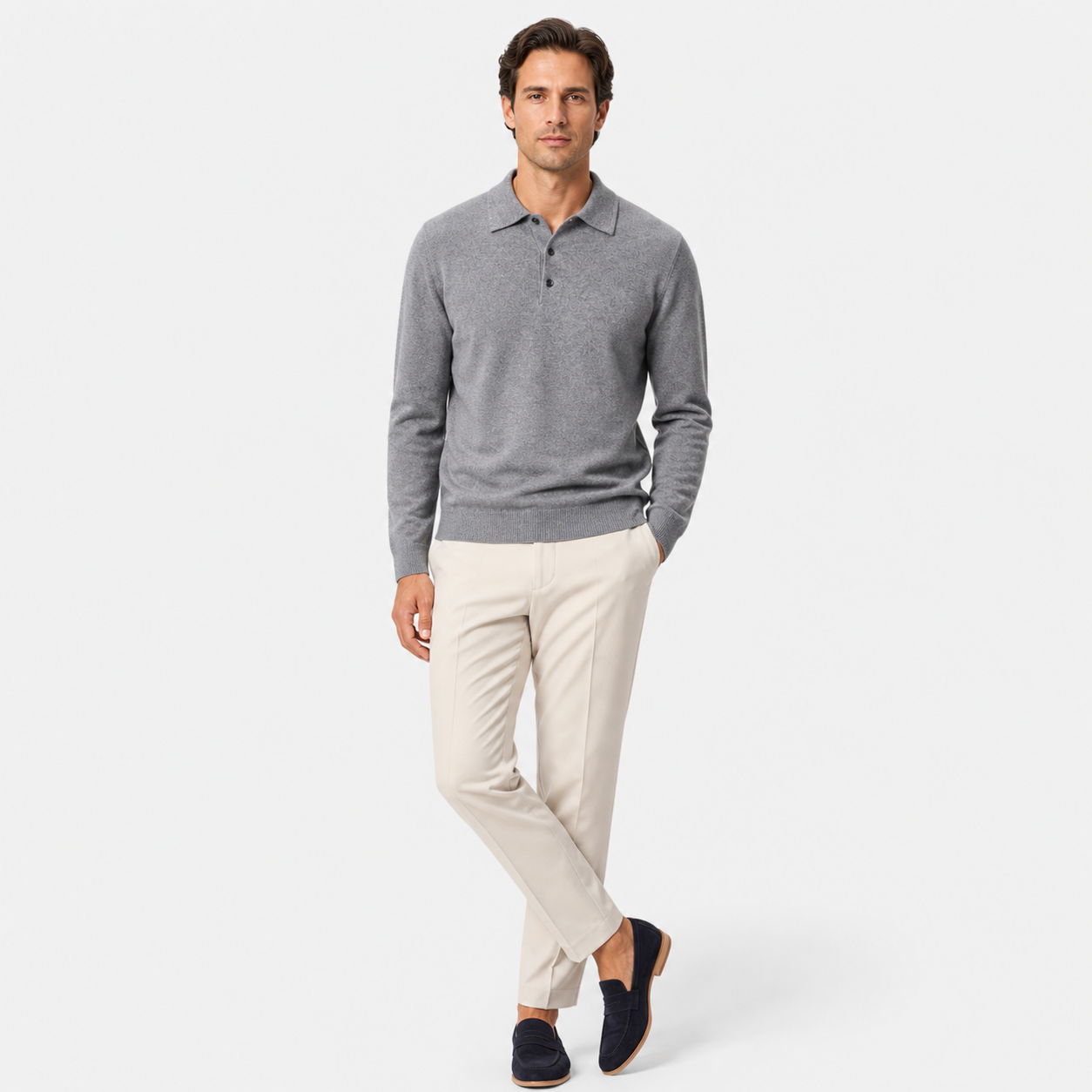Men’s Merino Wool Polo knit