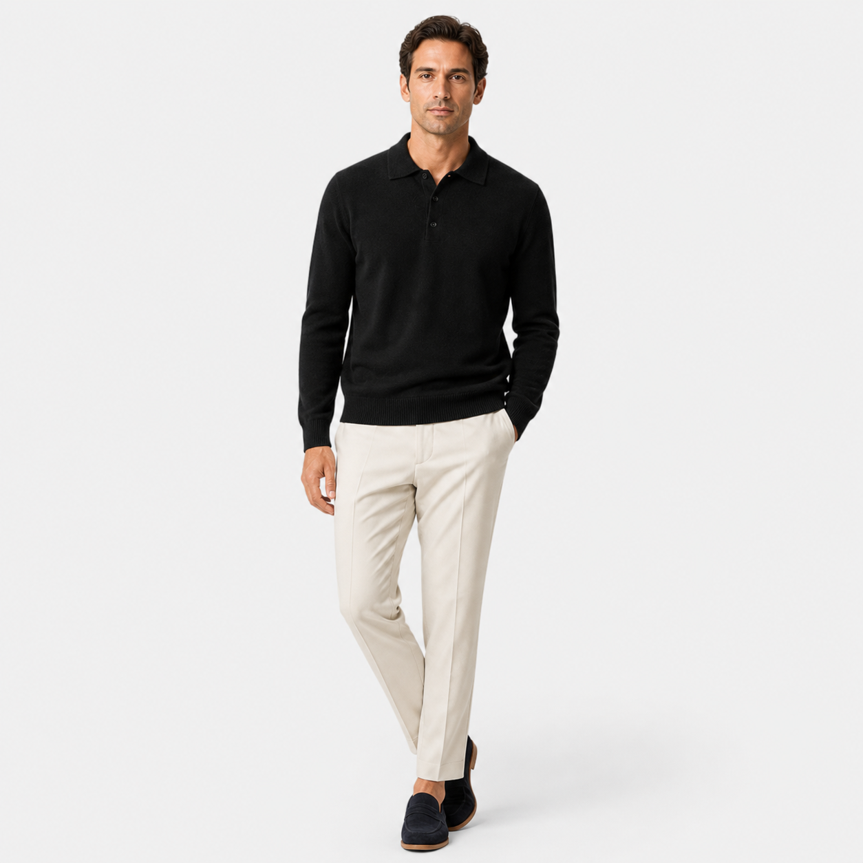 Men’s Merino Wool Polo knit