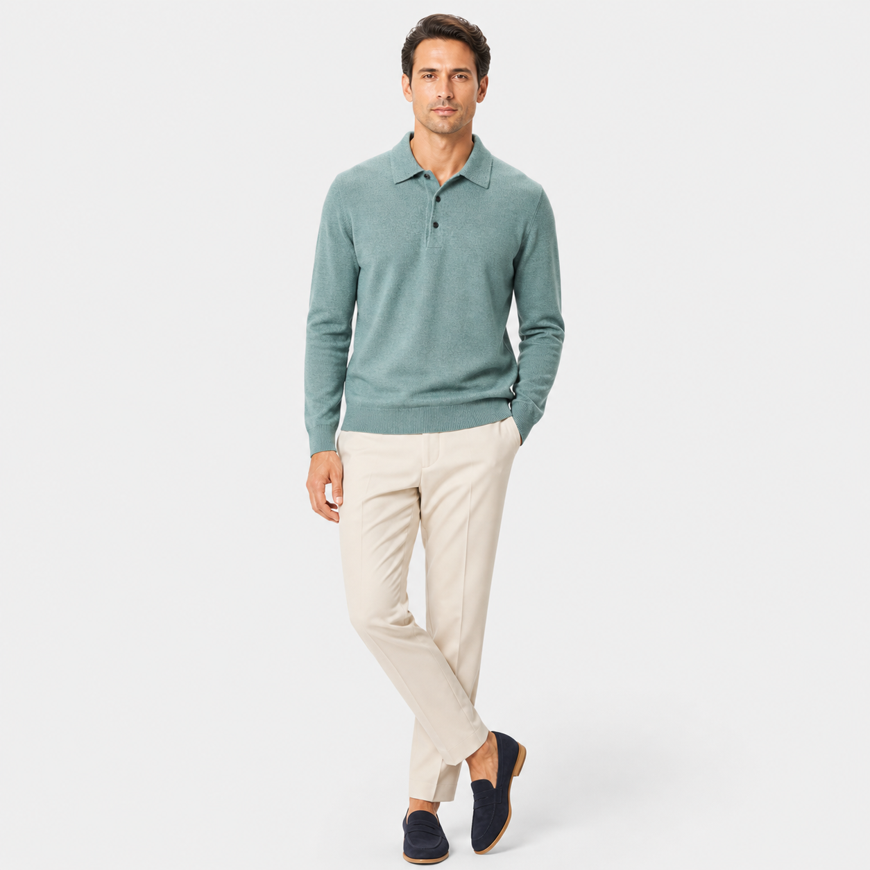 Men’s Merino Wool Polo knit