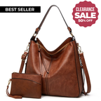 Premium Leather Hobo Anti-Theft Handbag + FREE Pouch Wallet