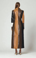 Mosaic Leather Coat