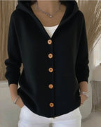 Josette | Soft Cotton Cardigan with Contrast Buttons