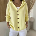 Josette | Soft Cotton Cardigan with Contrast Buttons