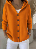 Josette | Soft Cotton Cardigan with Contrast Buttons