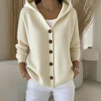Josette | Soft Cotton Cardigan with Contrast Buttons