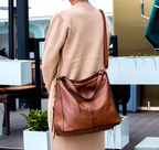 Premium Leather Hobo Anti-Theft Handbag + FREE Pouch Wallet