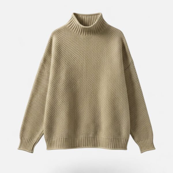 Elara | Soft Ribbed Turtleneck Jumper