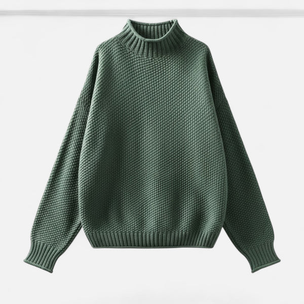 Elara | Soft Ribbed Turtleneck Jumper