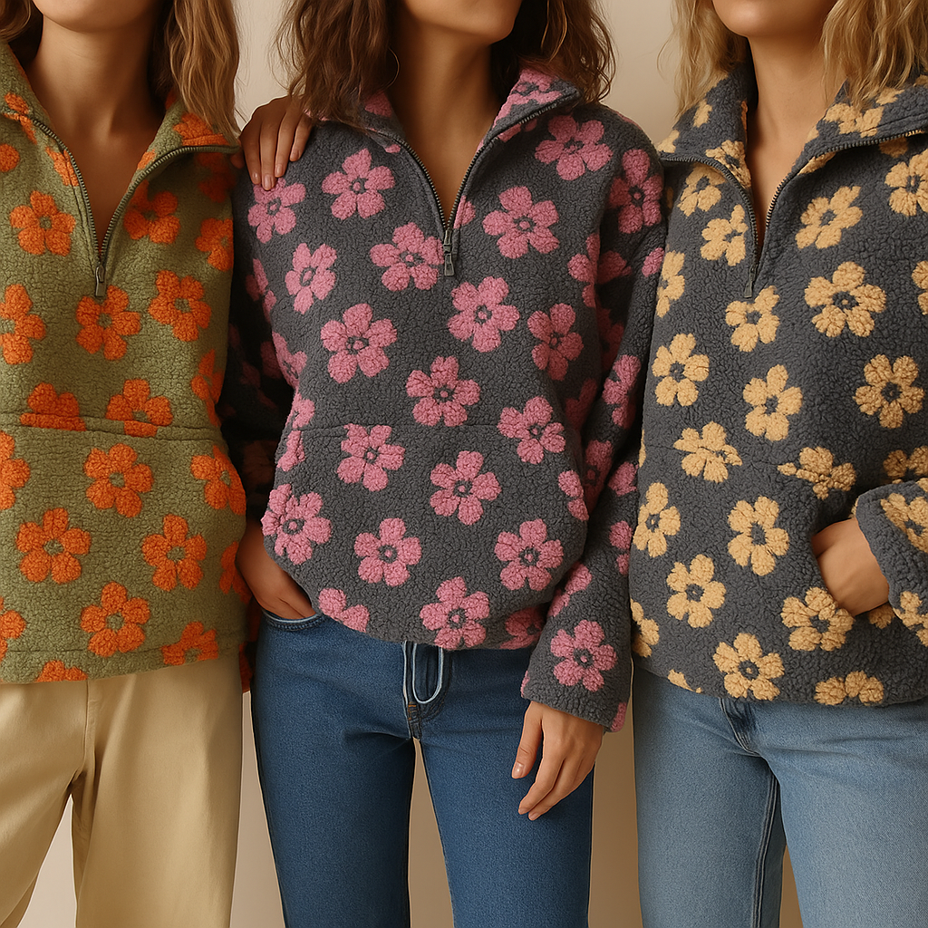 Daisy - Floral Fleece Jumper — view 10