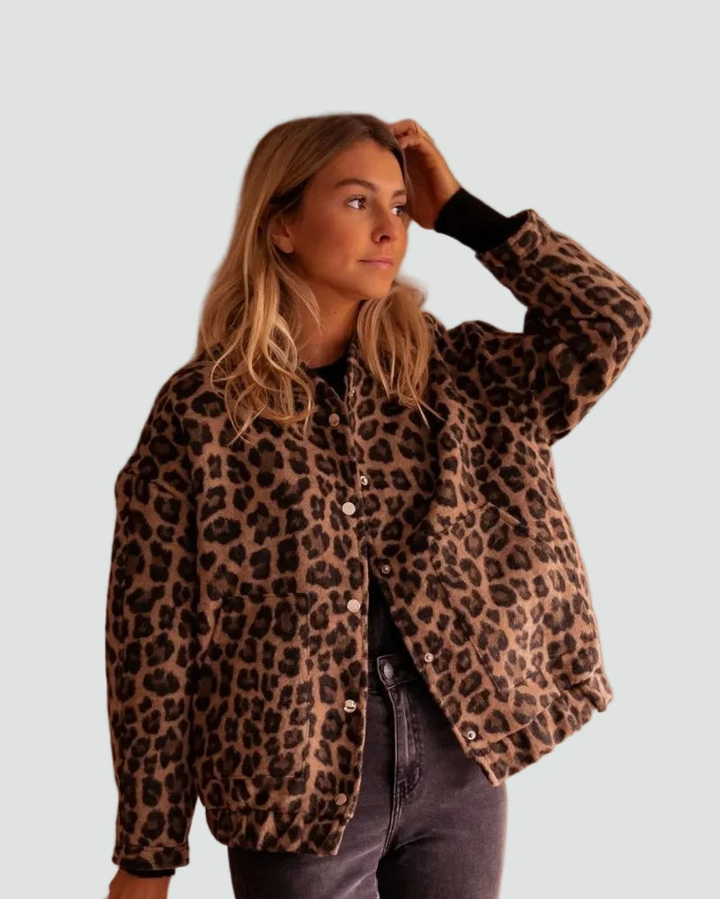 Sienna | Leopard Bomber Jacket