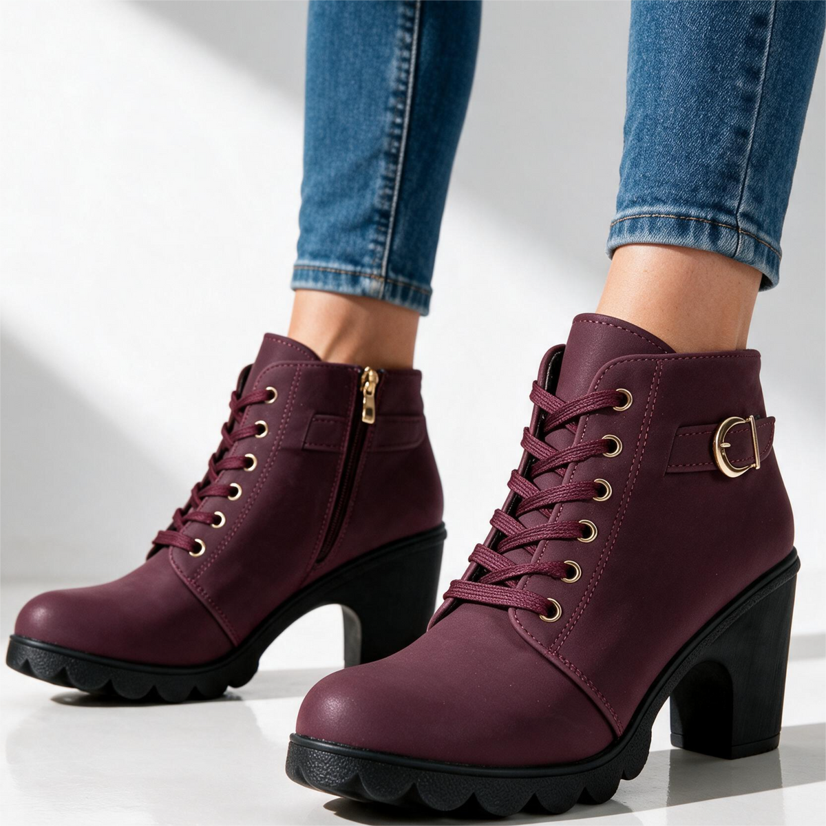 The Elowen Lace-Up Ankle Boots
