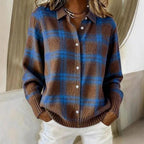 Anna | Plaid Knit Cardigan