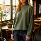 Elara | Soft Ribbed Turtleneck Jumper