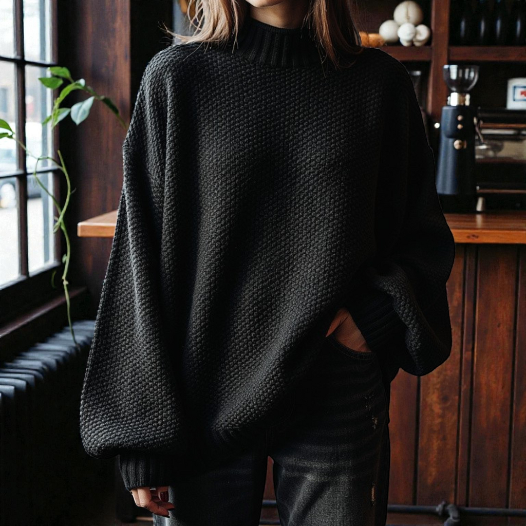Elara | Soft Ribbed Turtleneck Jumper