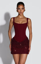 Veloura Crystal Mini Dress